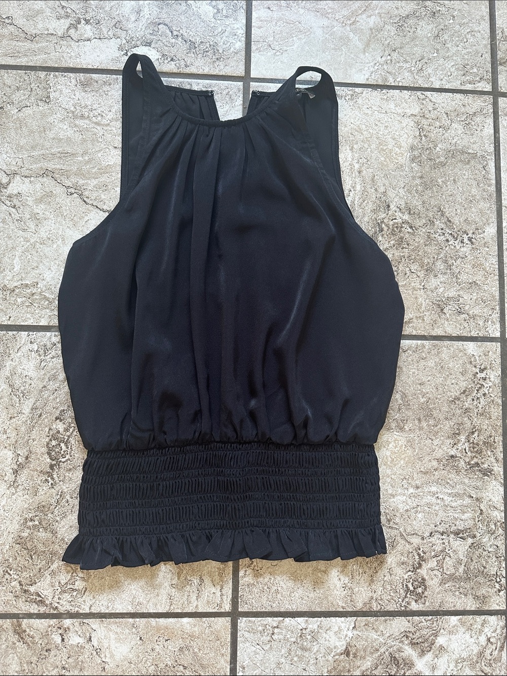 Express black sleeveless blouse